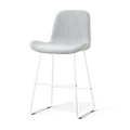 Nino-Fé barkruk grijs melange - wit onderstel - 65 cm