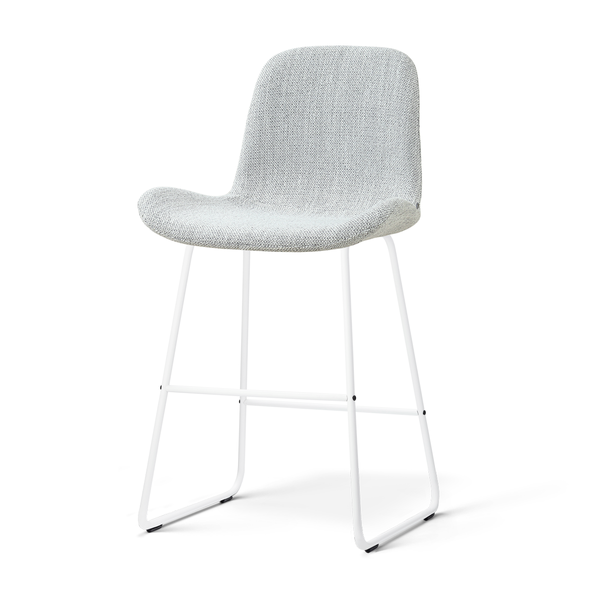 Nino-Fé barkruk grijs melange - wit onderstel - 65 cm