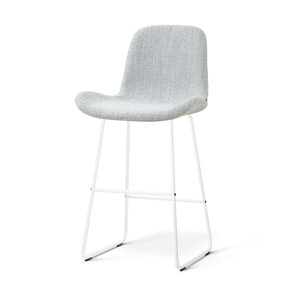Nino-Fé barkruk grijs melange - wit onderstel - 75 cm