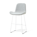 Nino-Fé barkruk grijs melange - wit onderstel - 75 cm