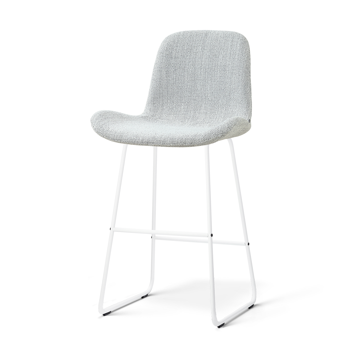 Nino-Fé barkruk grijs melange - wit onderstel - 75 cm