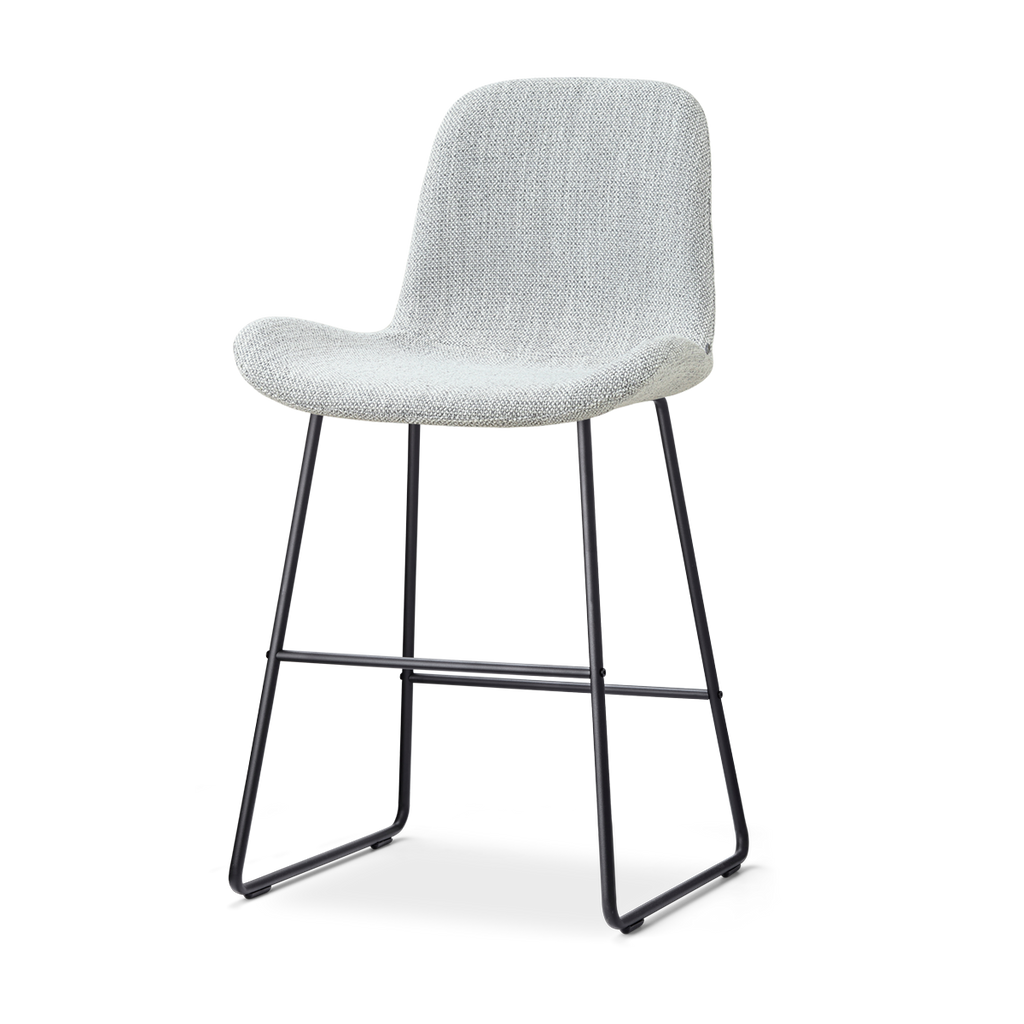 Nino-Fé barkruk grijs melange - zwart onderstel - 65 cm