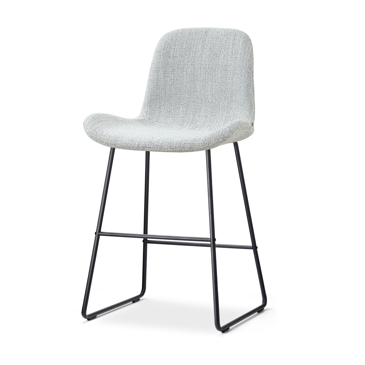 Nino-Fé barkruk grijs melange - zwart onderstel - 65 cm