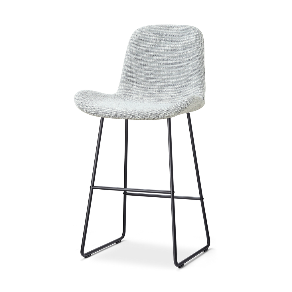 Nino-Fé barkruk grijs melange - zwart onderstel - 75 cm