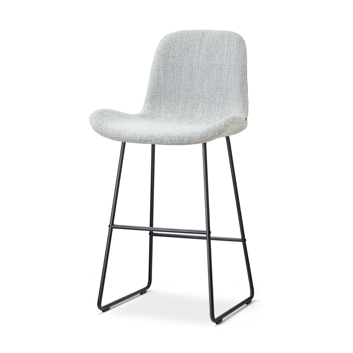 Nino-Fé barkruk grijs melange - zwart onderstel - 75 cm