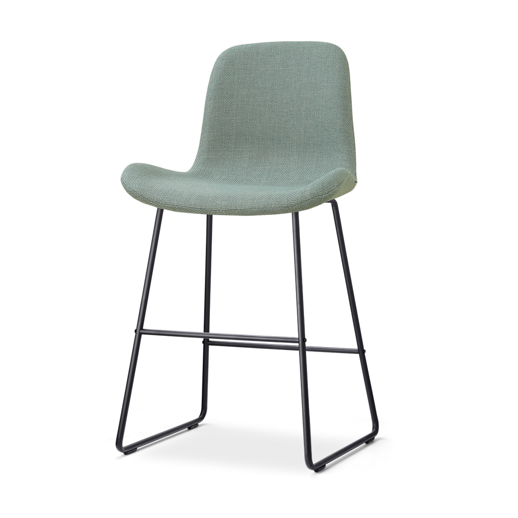 Nino-Fé barkruk saliegroen - zwart onderstel - 65 cm