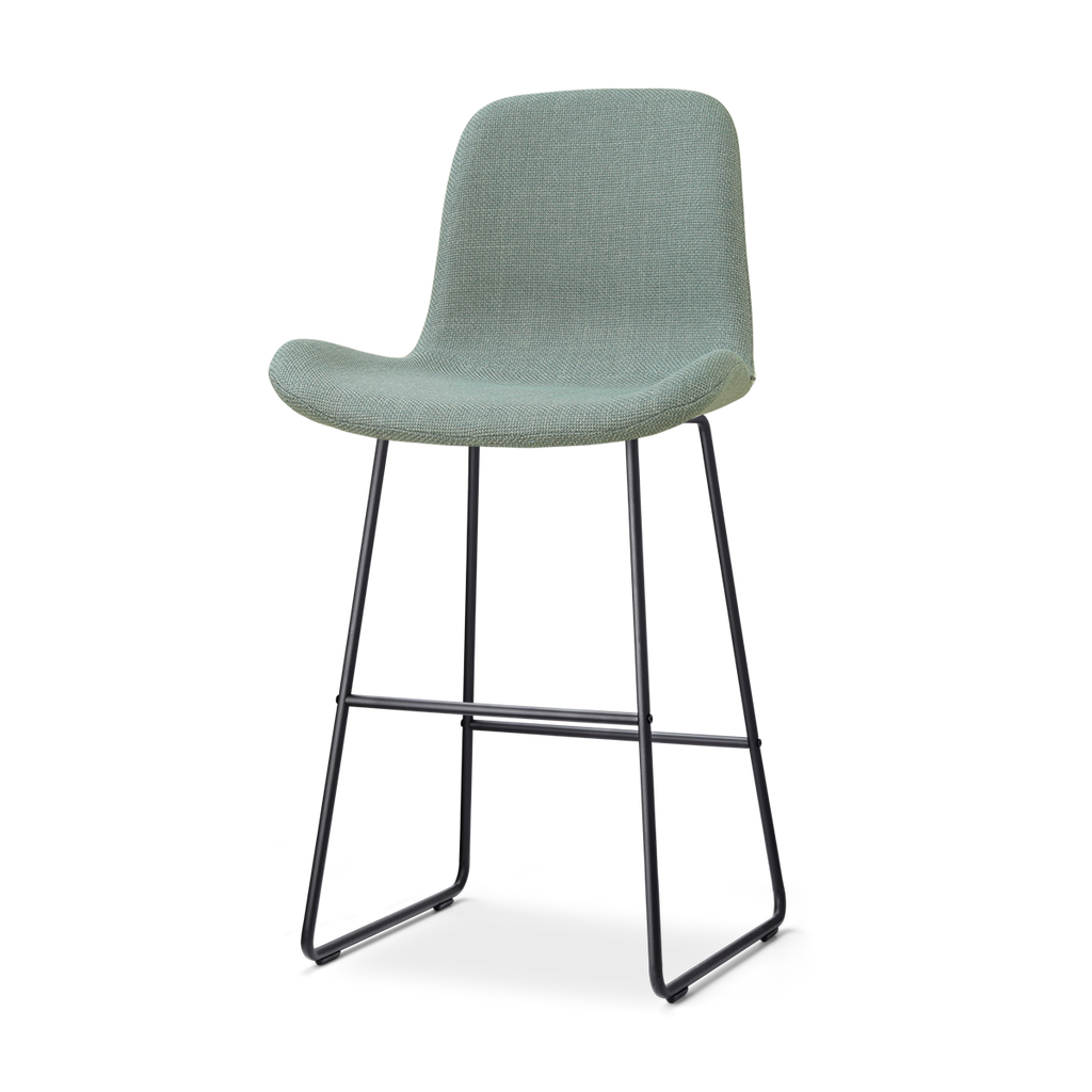 Nino-Fé barkruk saliegroen - zwart onderstel - 75 cm