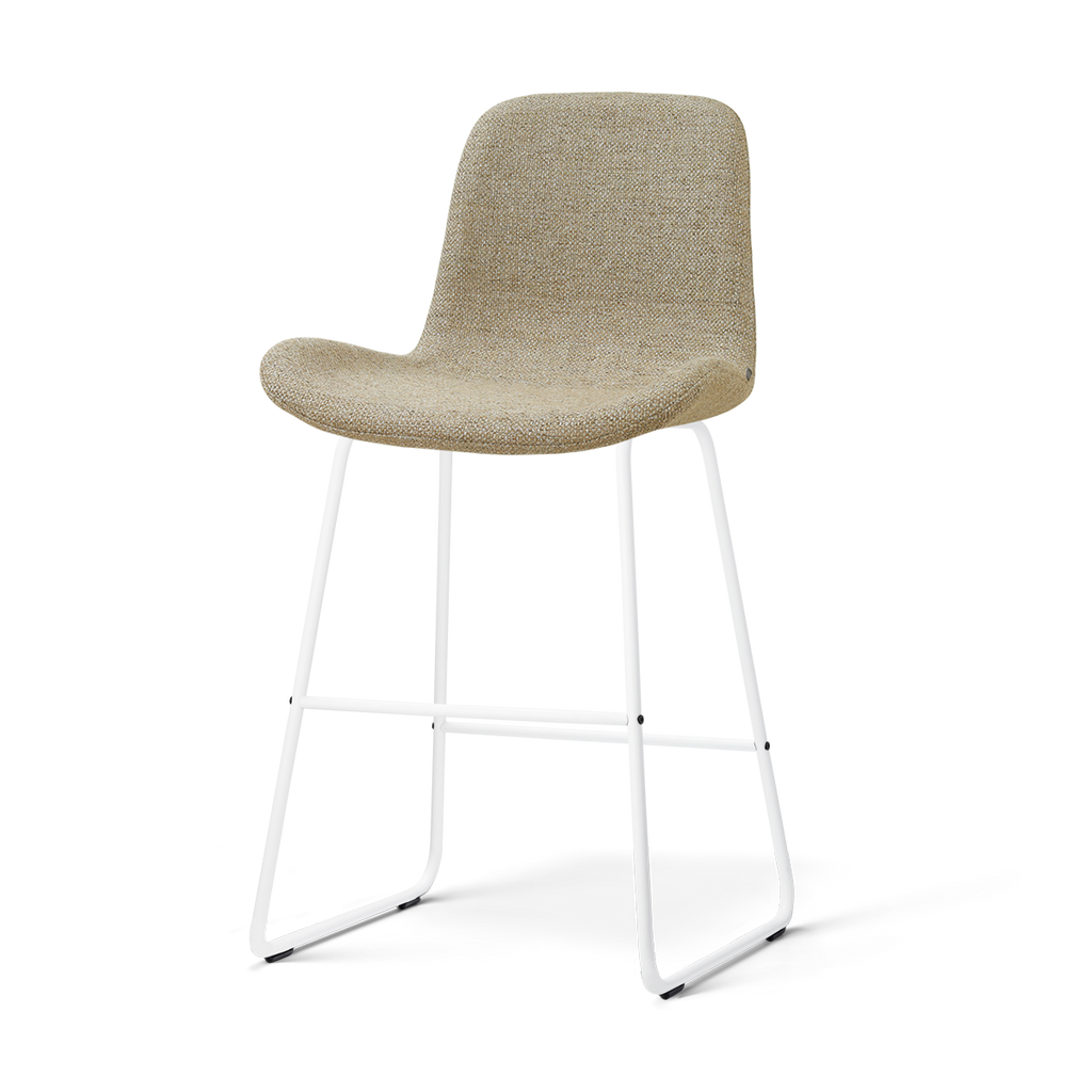 Nino-Fé barkruk taupe melange - wit onderstel - 65 cm