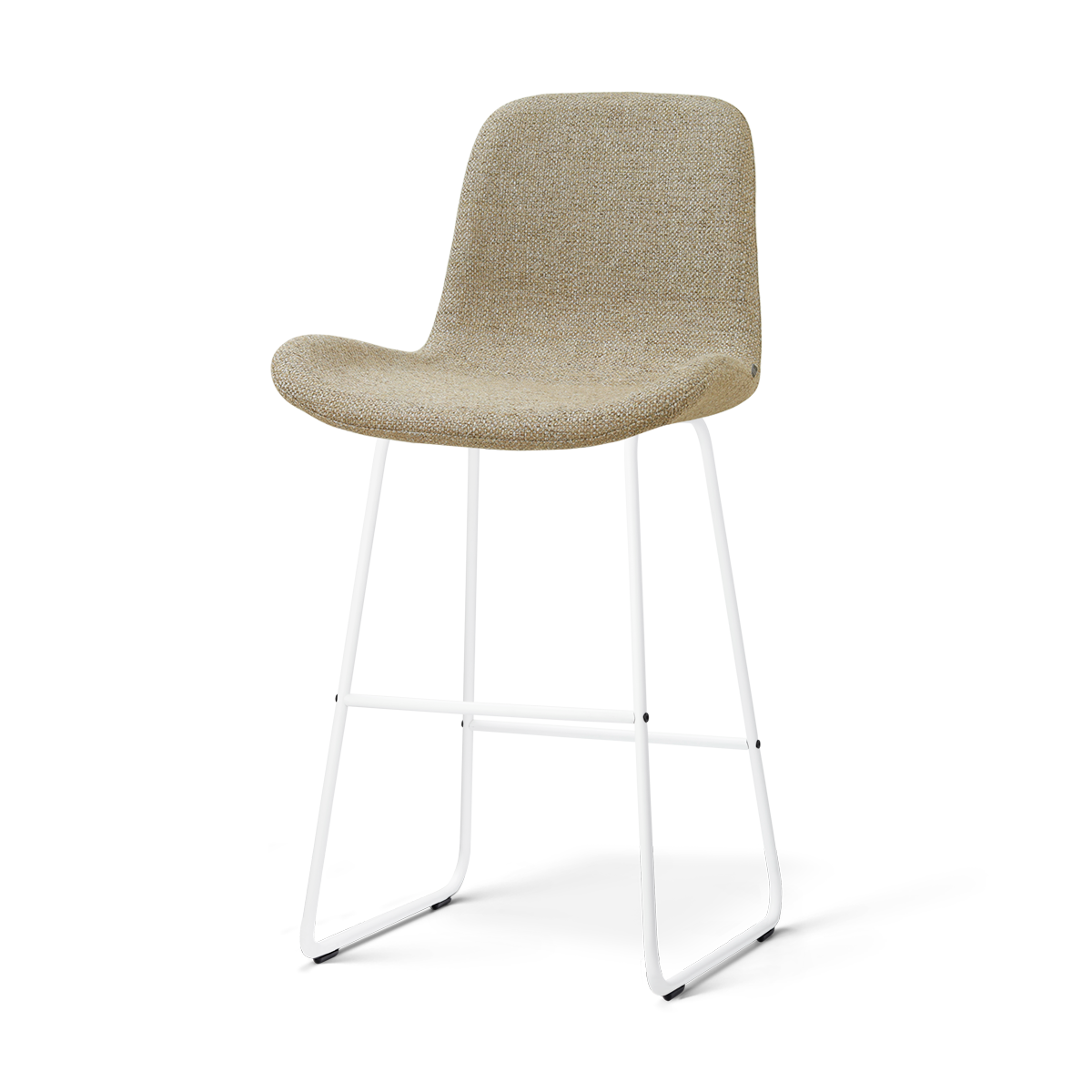 Nino-Fé barkruk taupe melange - wit onderstel - 75 cm