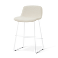 Nino-Mats barkruk cottonbeige - wit onderstel - 65 cm