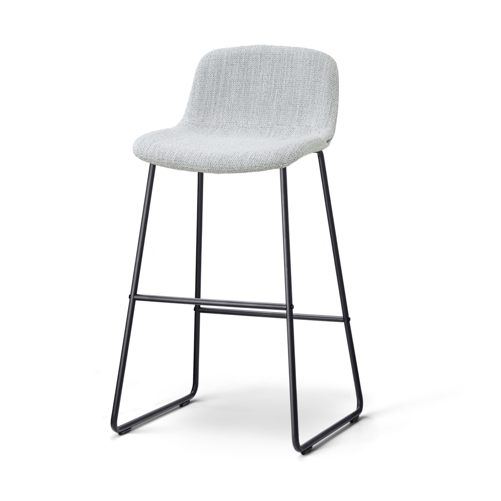 Nino-Mats barkruk grijs melange - zwart onderstel - 75 cm