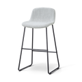 Nino-Mats barkruk grijs melange - zwart onderstel - 75 cm
