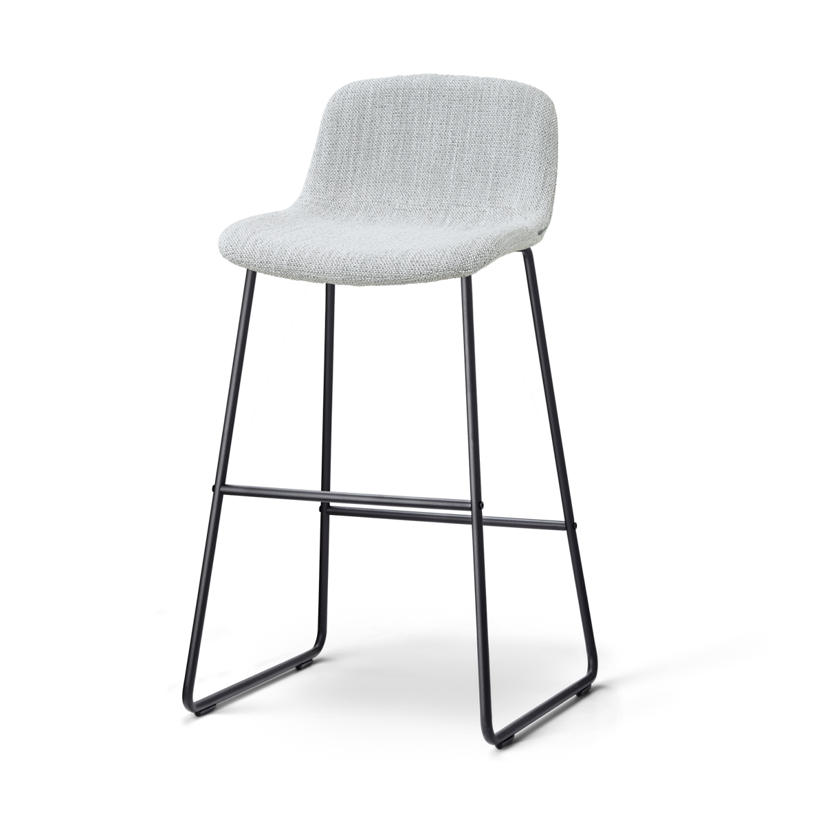 Nino-Mats barkruk grijs melange - zwart onderstel - 75 cm