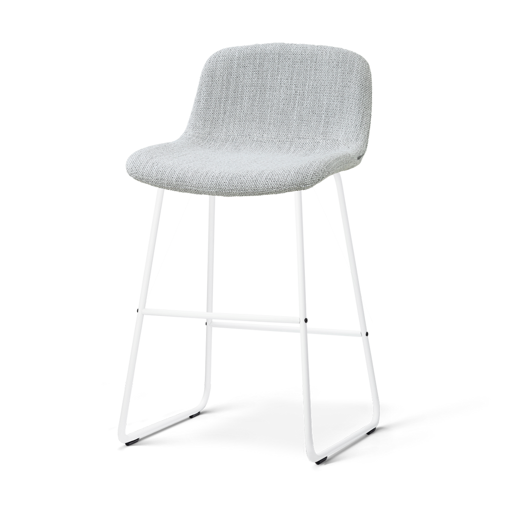 Nino-Mats barkruk grijs melange - wit onderstel - 65 cm