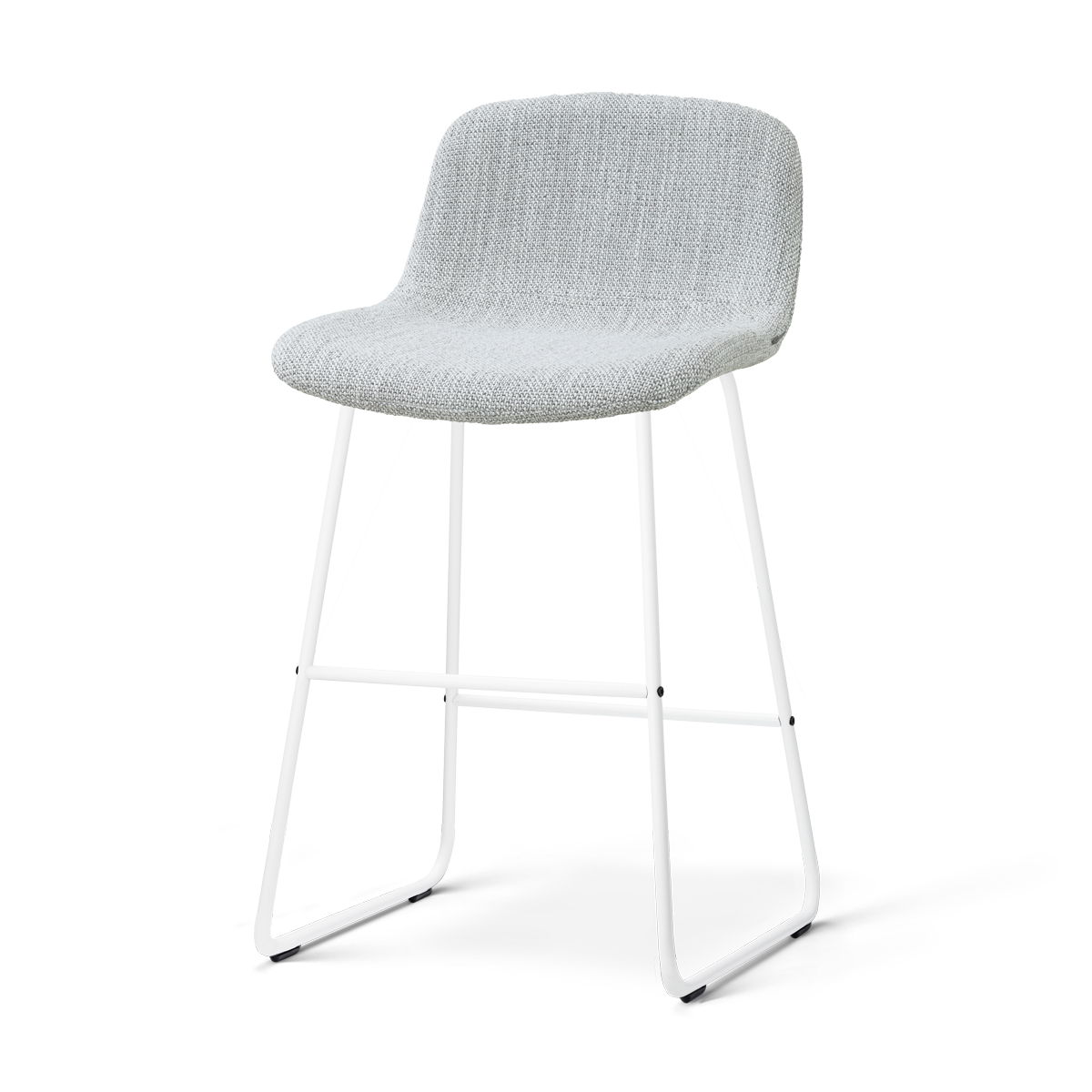 Nino-Mats barkruk grijs melange - wit onderstel - 65 cm