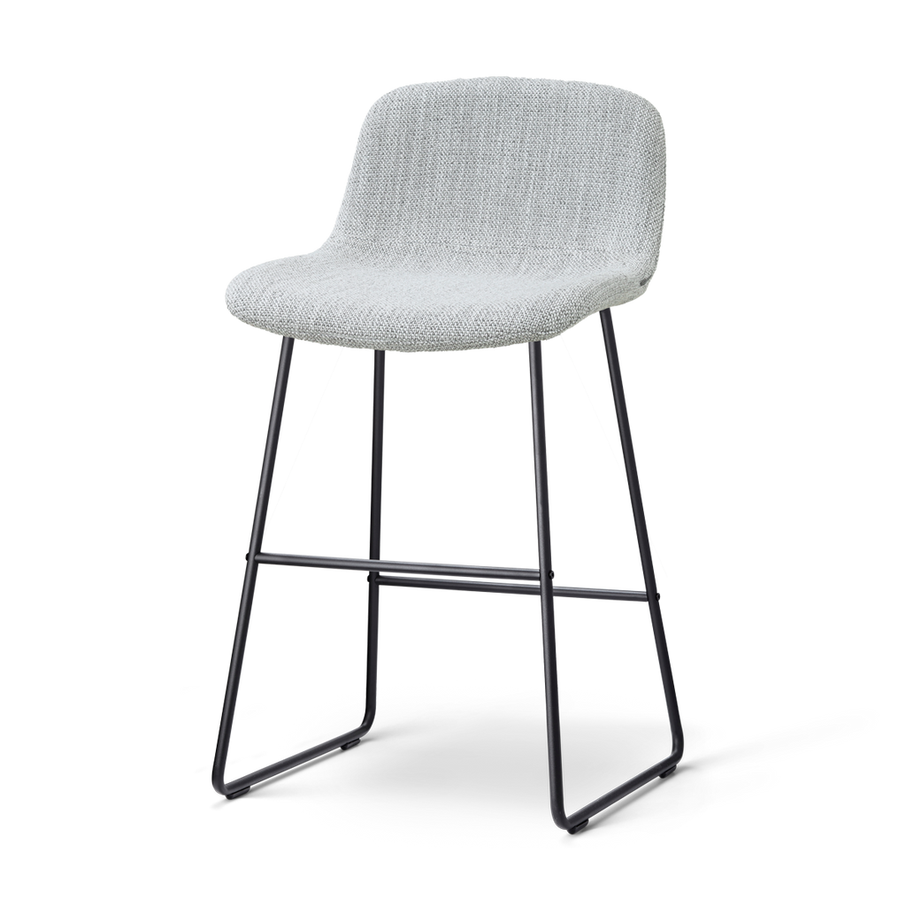 Nino-Mats barkruk grijs melange - zwart onderstel - 65 cm