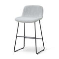 Nino-Mats barkruk grijs melange - zwart onderstel - 65 cm
