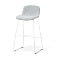 Nino-Mats barkruk grijs melange - wit onderstel - 75 cm