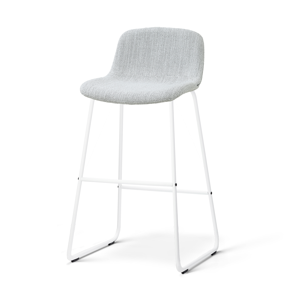 Nino-Mats barkruk grijs melange - wit onderstel - 75 cm