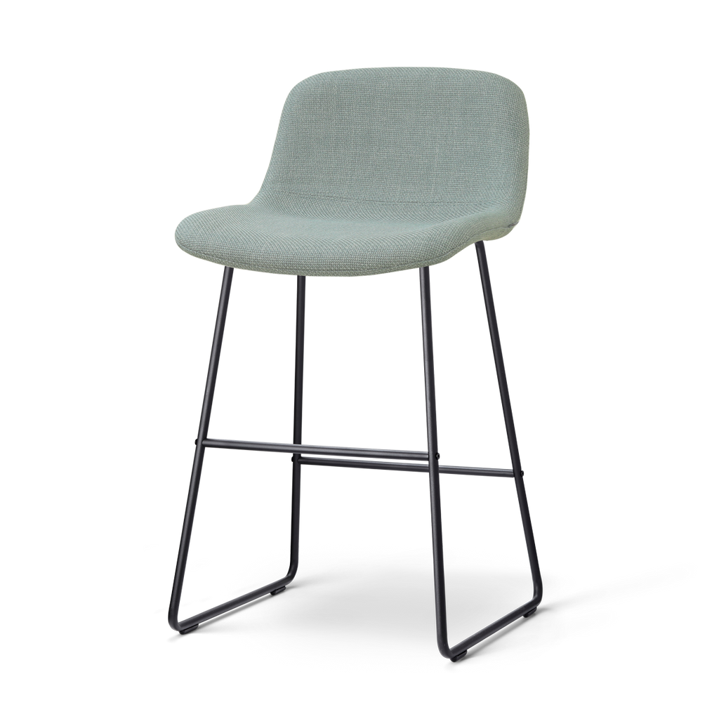 Nino-Mats barkruk saliegroen - zwart onderstel - 65 cm
