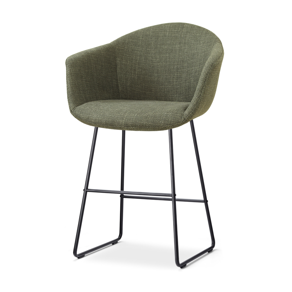 Nino-Otis barkruk forestgroen - zwart onderstel - 65 cm