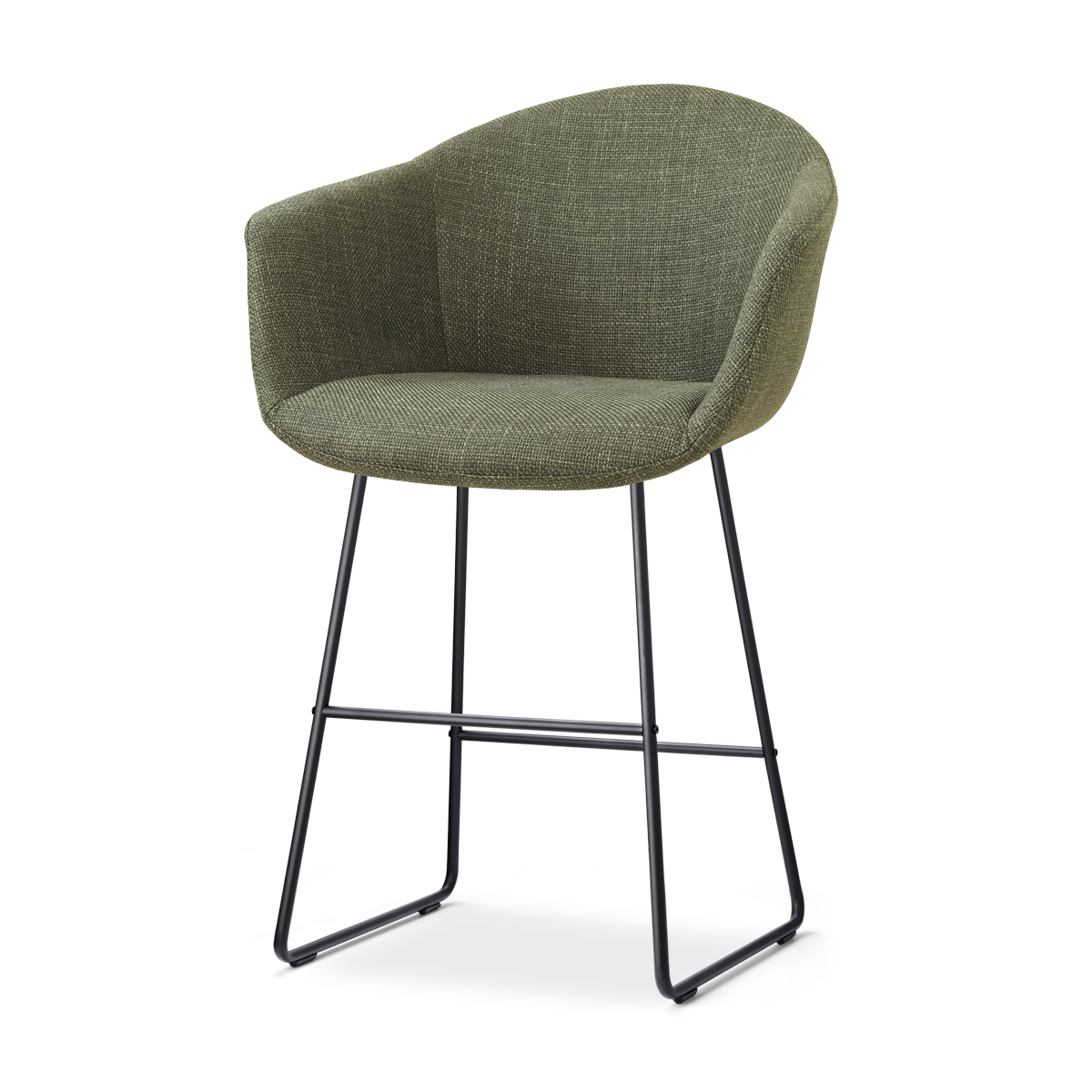 Nino-Otis barkruk forestgroen - zwart onderstel - 65 cm