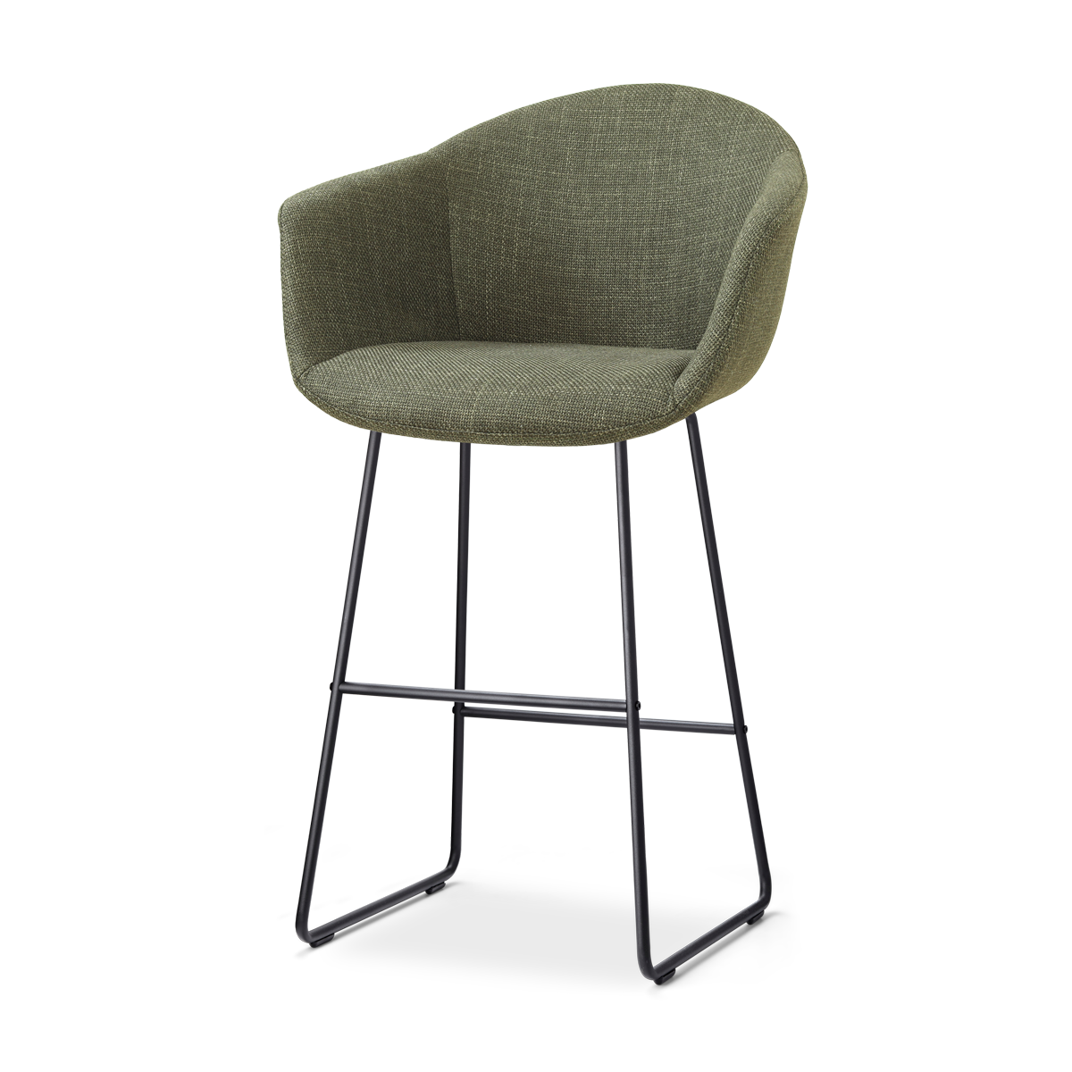 Nino-Otis barkruk forestgroen - zwart onderstel - 75 cm