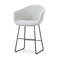 Nino-Otis barkruk grijs melange - zwart onderstel - 65 cm