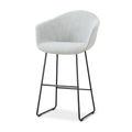 Nino-Otis barkruk grijs melange - zwart onderstel - 75 cm
