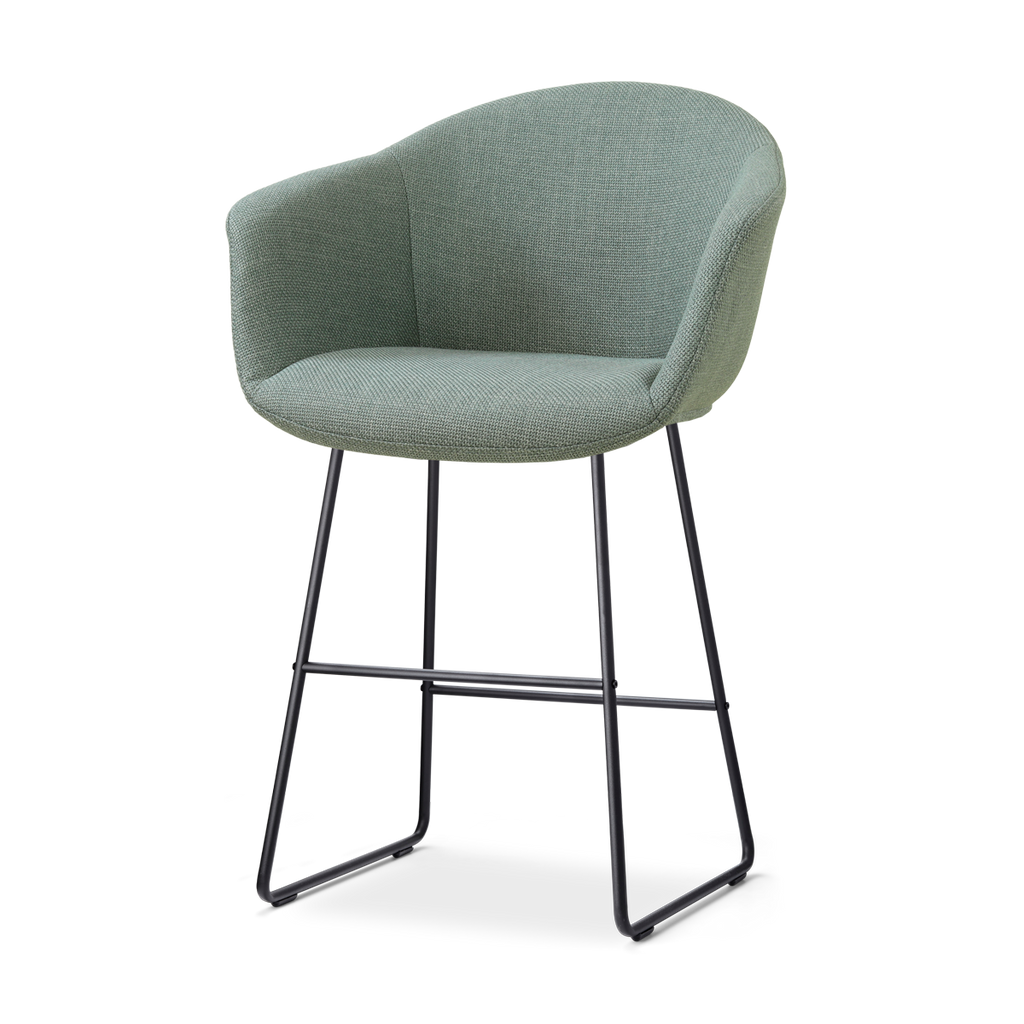Nino-Otis barkruk saliegroen - zwart onderstel - 65 cm