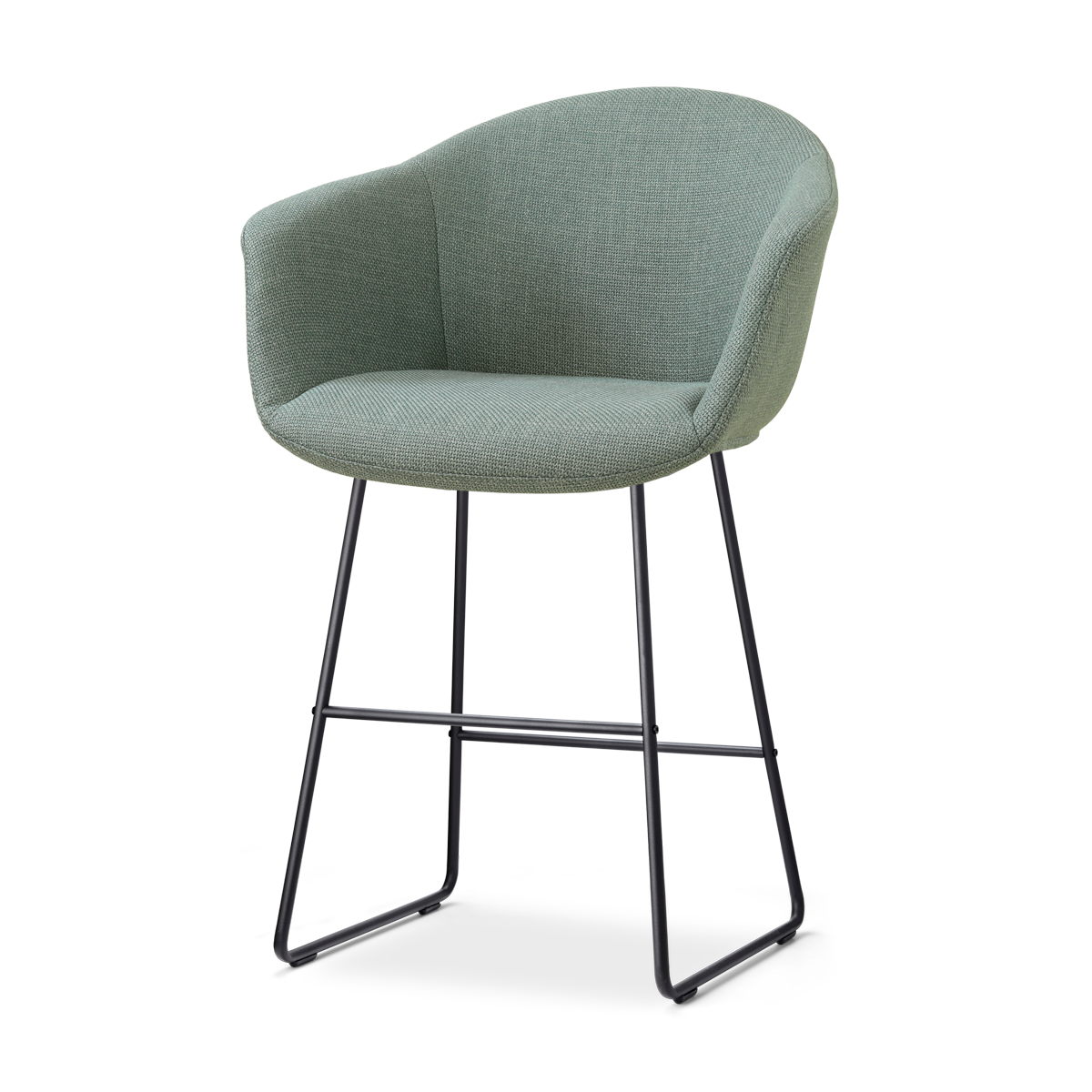 Nino-Otis barkruk saliegroen - zwart onderstel - 65 cm