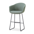 Nino-Otis barkruk saliegroen - zwart onderstel - 75 cm