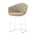 Nino-Otis barkruk taupe melange - wit onderstel - 65 cm