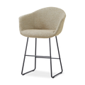 Nino-Otis barkruk taupe melange - zwart onderstel - 65 cm