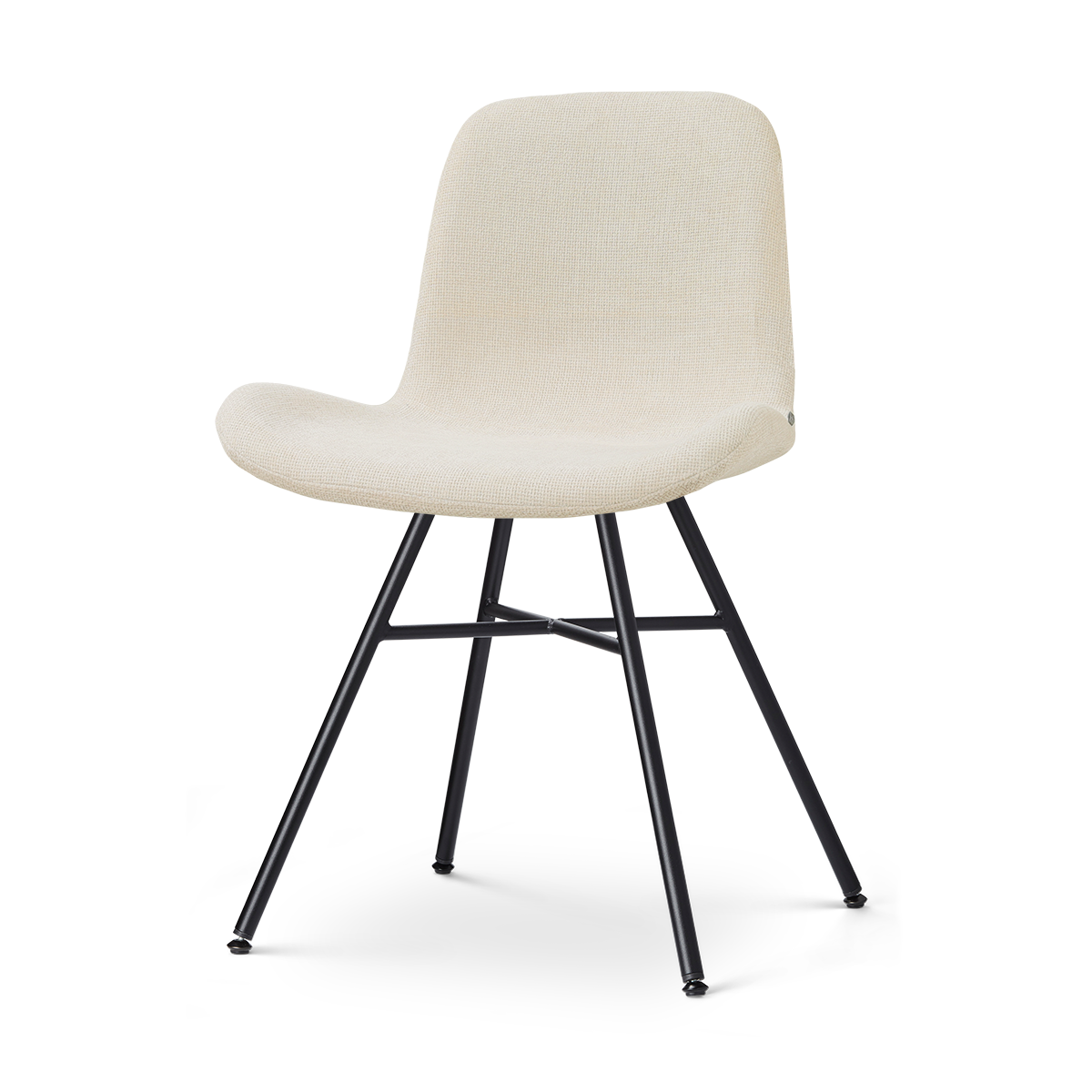 Noa-Fé eetkamerstoel cottonbeige - zwart onderstel
