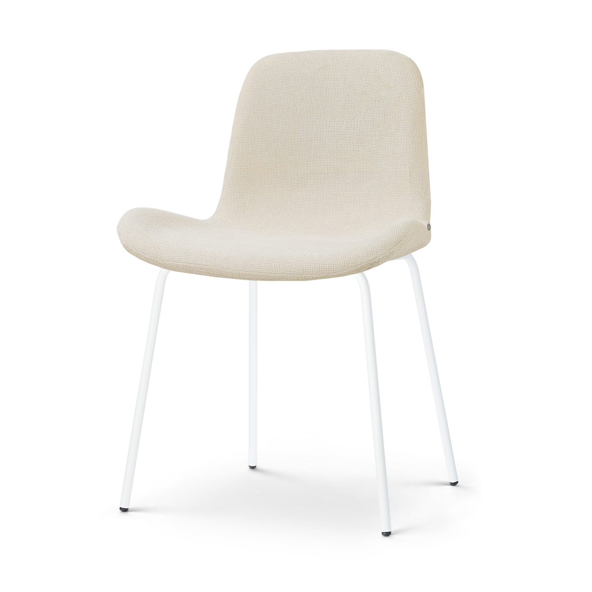 Nora-Fé eetkamerstoel cottonbeige - wit onderstel