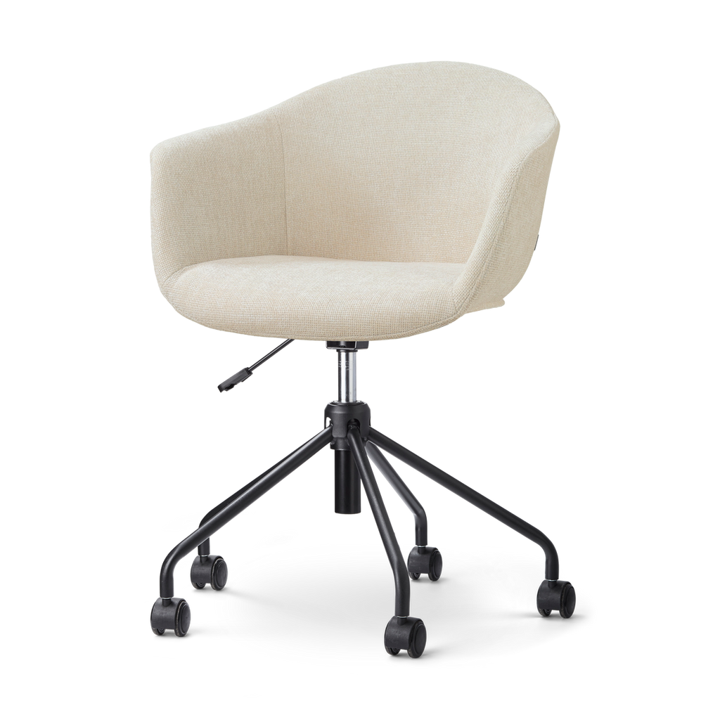 Nout-Otis bureaustoel cottonbeige - zwart onderstel