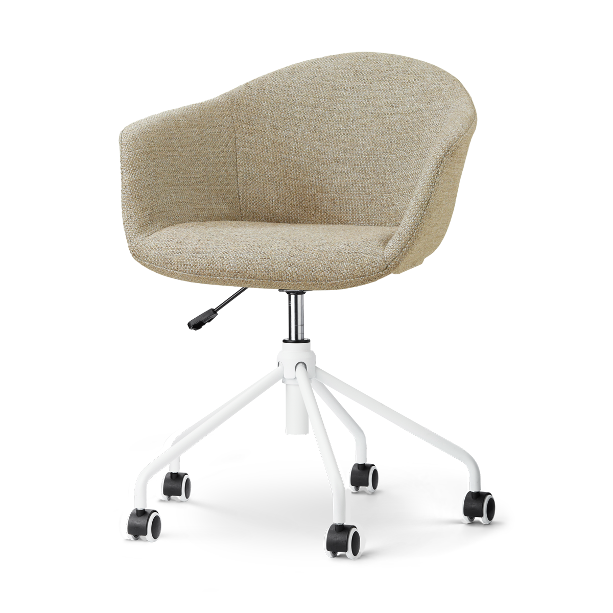 Nout-Otis bureaustoel taupe melange - wit onderstel