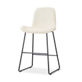 Nino-Fé barkruk rib beige - zwart onderstel - 65 cm