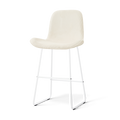 Nino-Fé barkruk rib beige - wit onderstel - 75 cm