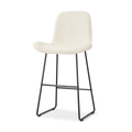 Nino-Fé barkruk rib beige - zwart onderstel - 75 cm