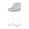 Nino-Isa barkruk beige gemêleerd - wit onderstel - 75 cm