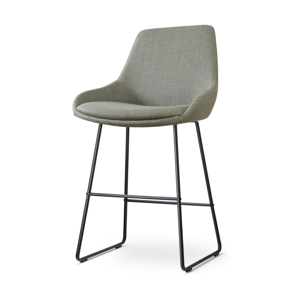 Nino-Isa barkruk saliegroen - zwart onderstel - 65 cm
