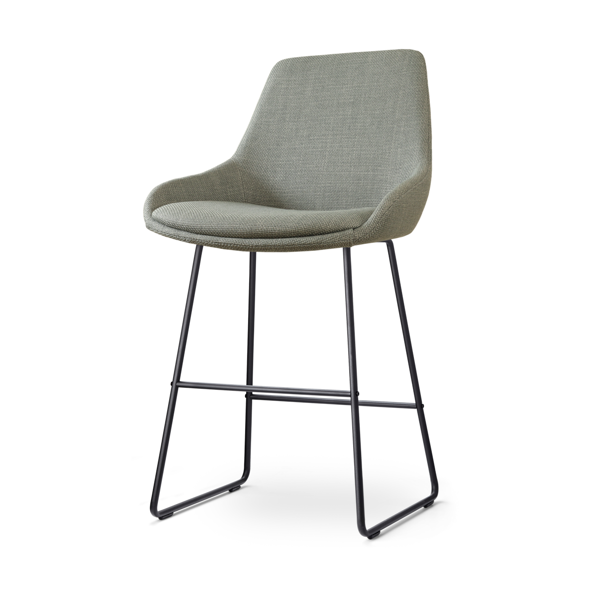 Nino-Isa barkruk saliegroen - zwart onderstel - 65 cm