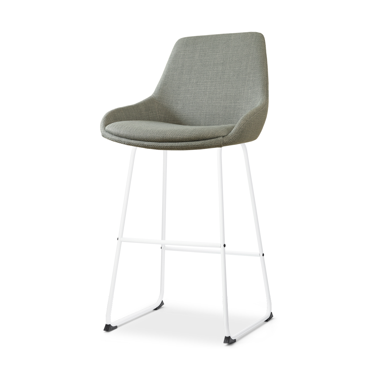 Nino-Isa barkruk saliegroen - wit onderstel - 75 cm