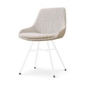 Noa-Isa eetkamerstoel beige gemêleerd - wit onderstel