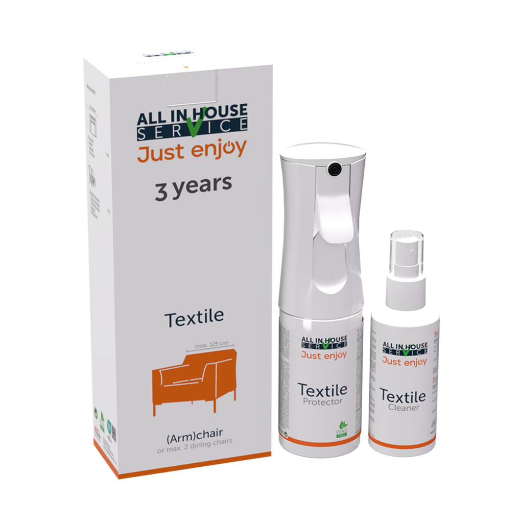 All in House textiel vlekkenkit 2 eetkamerstoelen + 3 jaar vlekkenservice