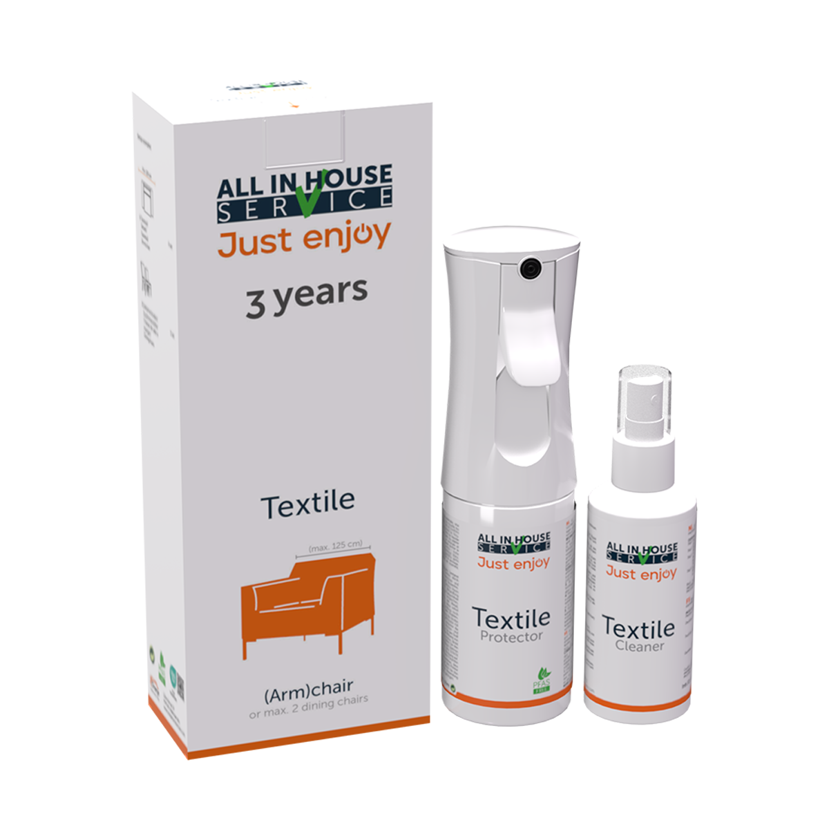 All in House textiel vlekkenkit 2 eetkamerstoelen + 3 jaar vlekkenservice