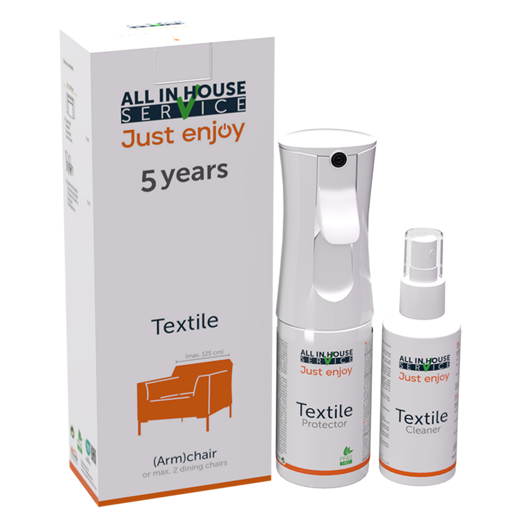 All in House textiel vlekkenkit 2 eetkamerstoelen + 5 jaar vlekkenservice