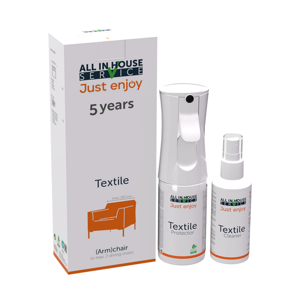 All in House textiel vlekkenkit 2 eetkamerstoelen + 5 jaar vlekkenservice